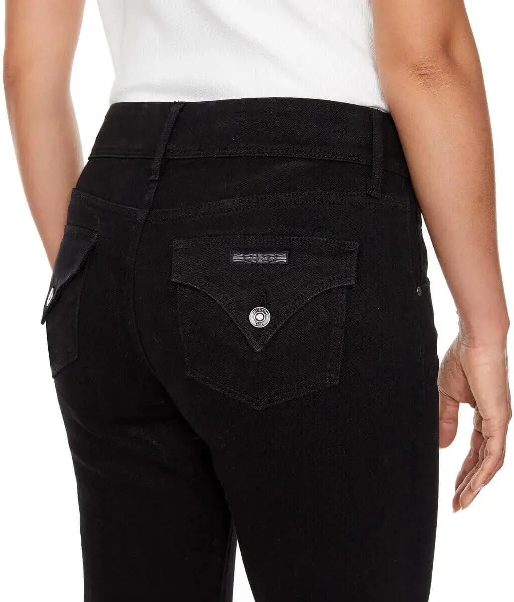 HUDSON Women's Mid-Rise Slim Straight Leg Jeans