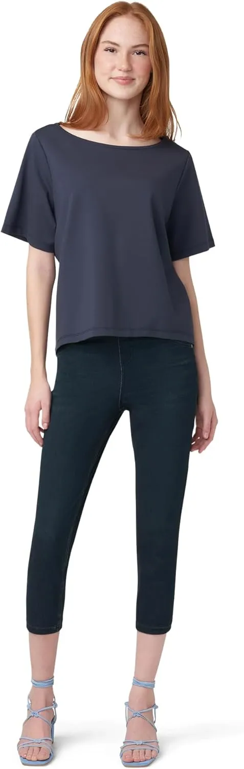 HUE Women's Ultra Soft High Waist Denim Capri Leggings