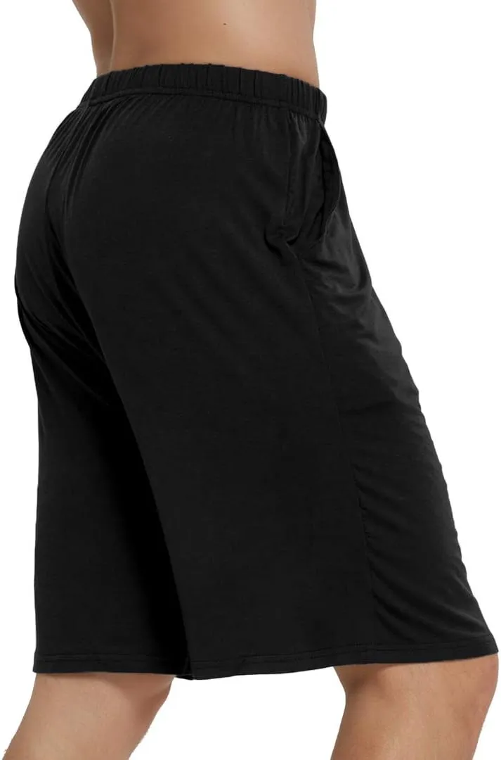 JINSHI Mens Sleeping Stretch Boxer Shorts Ultra-Soft Modal Lounge Pajama Bottoms with Pockets