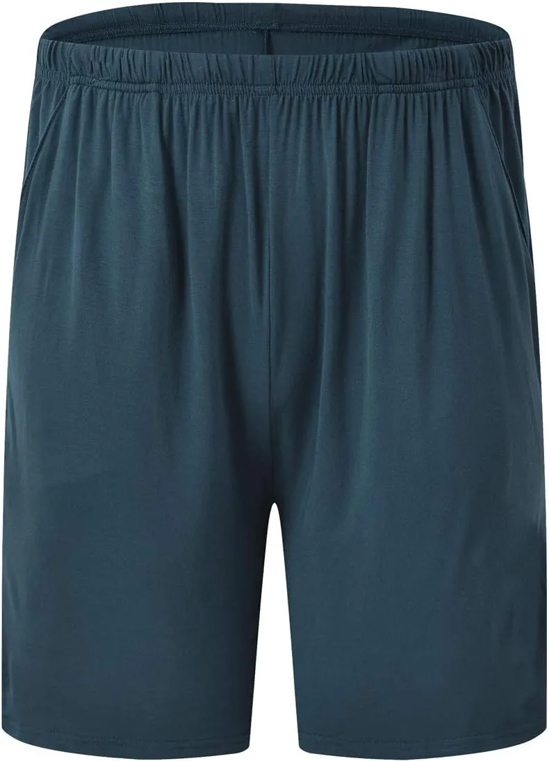 JINSHI Mens Sleeping Stretch Boxer Shorts Ultra-Soft Modal Lounge Pajama Bottoms with Pockets