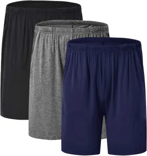 JINSHI Mens Sleeping Stretch Boxer Shorts Ultra-Soft Modal Lounge Pajama Bottoms with Pockets