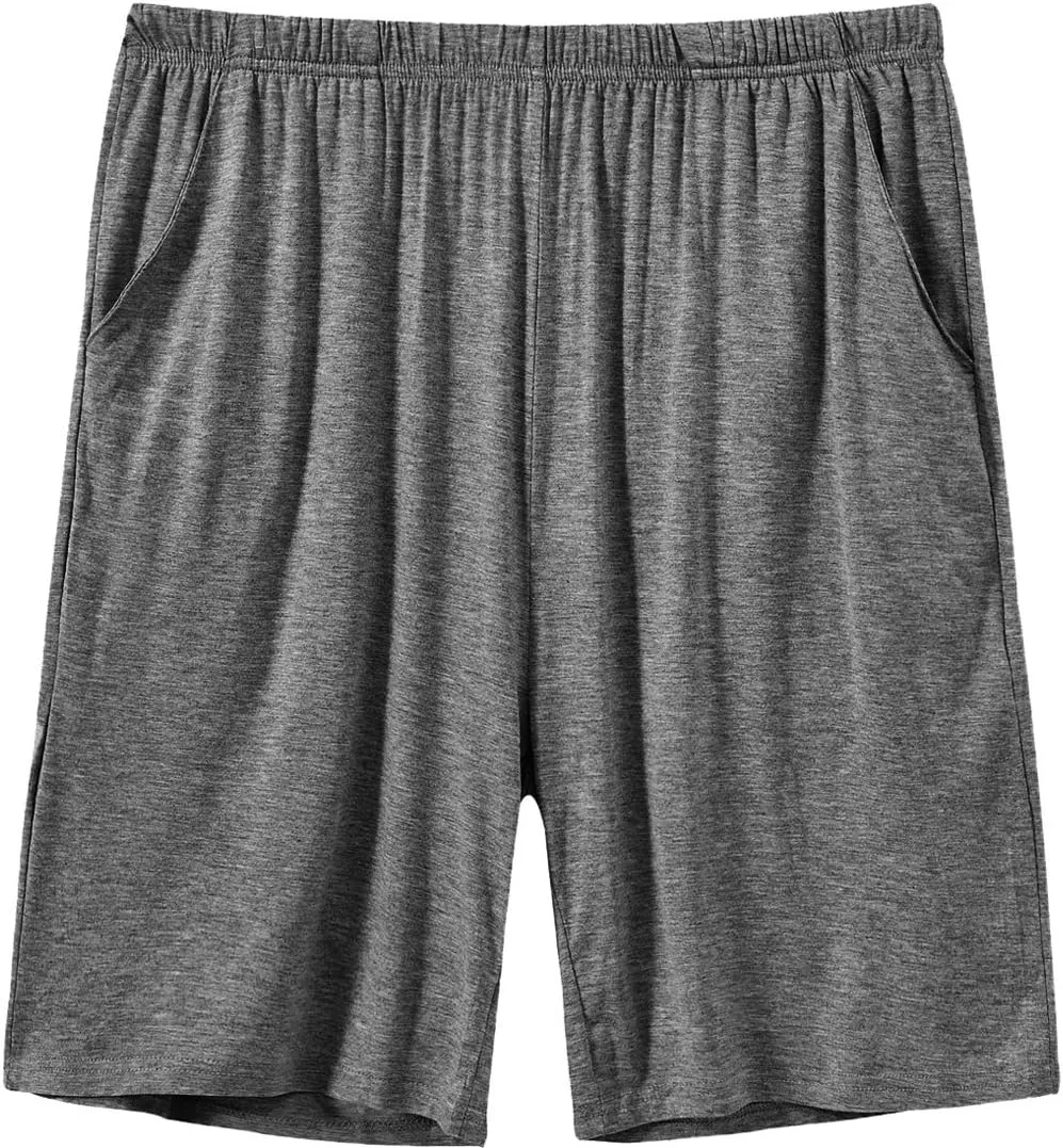 JINSHI Mens Sleeping Stretch Boxer Shorts Ultra-Soft Modal Lounge Pajama Bottoms with Pockets