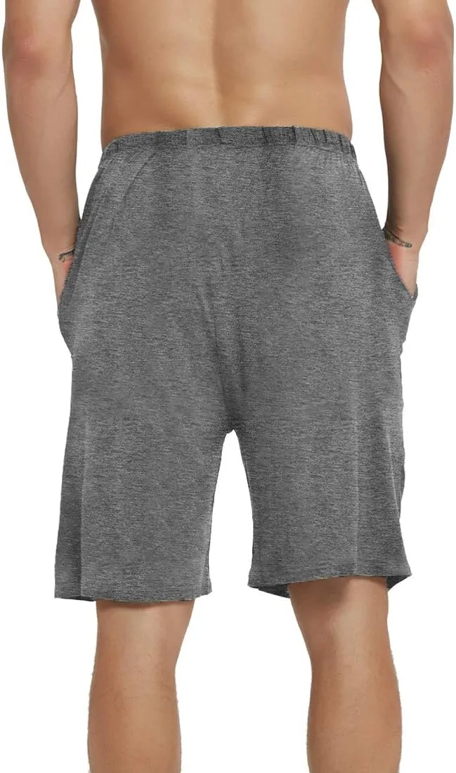 JINSHI Mens Sleeping Stretch Boxer Shorts Ultra-Soft Modal Lounge Pajama Bottoms with Pockets