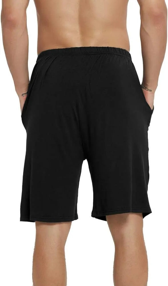 JINSHI Mens Sleeping Stretch Boxer Shorts Ultra-Soft Modal Lounge Pajama Bottoms with Pockets