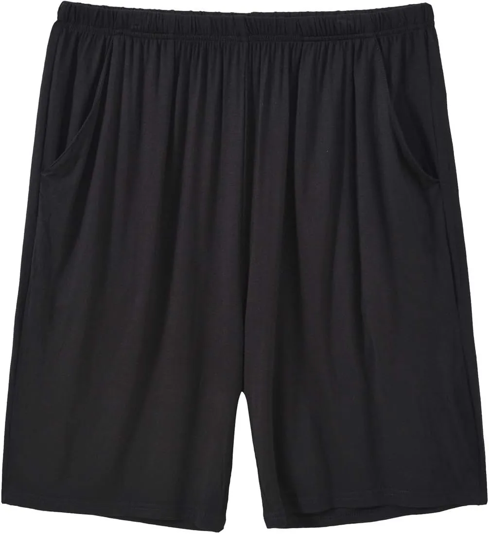 JINSHI Mens Sleeping Stretch Boxer Shorts Ultra-Soft Modal Lounge Pajama Bottoms with Pockets