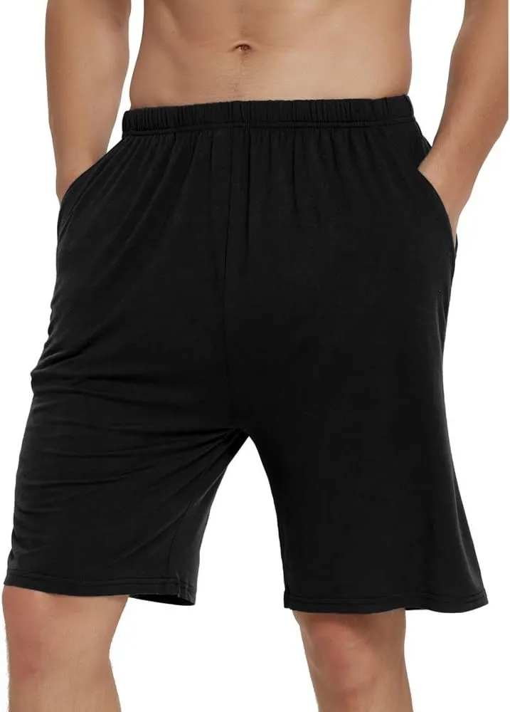 JINSHI Mens Sleeping Stretch Boxer Shorts Ultra-Soft Modal Lounge Pajama Bottoms with Pockets