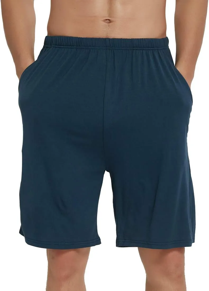 JINSHI Mens Sleeping Stretch Boxer Shorts Ultra-Soft Modal Lounge Pajama Bottoms with Pockets