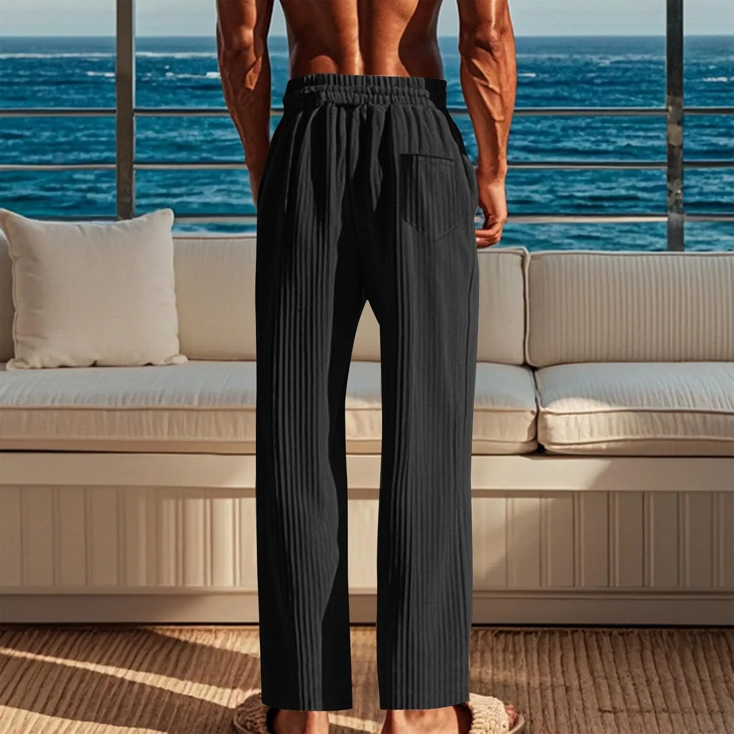 Joggers for Men Comfy Relaxed Fit Big and Tall Outdoor Baggy Casual Pants