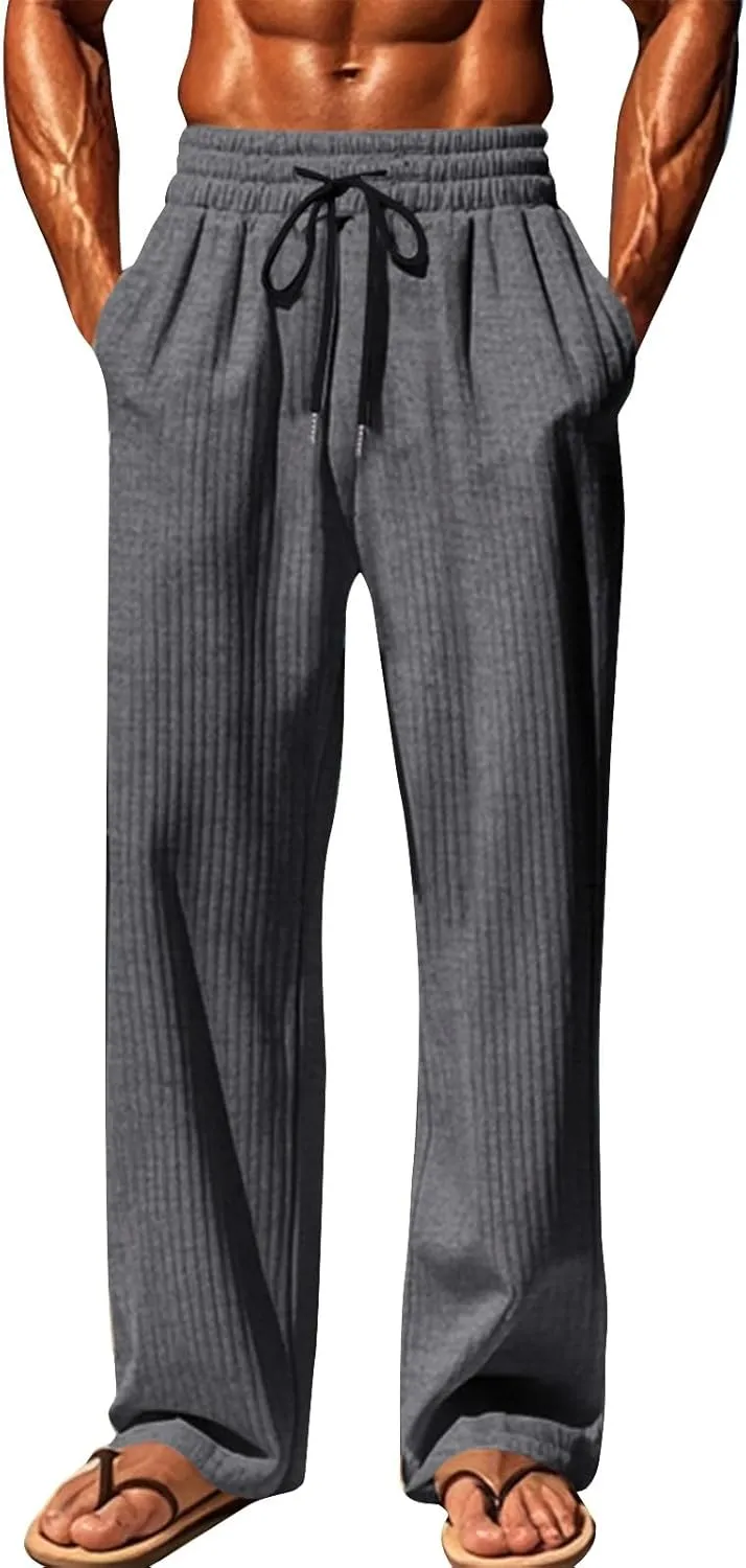 Joggers for Men Comfy Relaxed Fit Big and Tall Outdoor Baggy Casual Pants