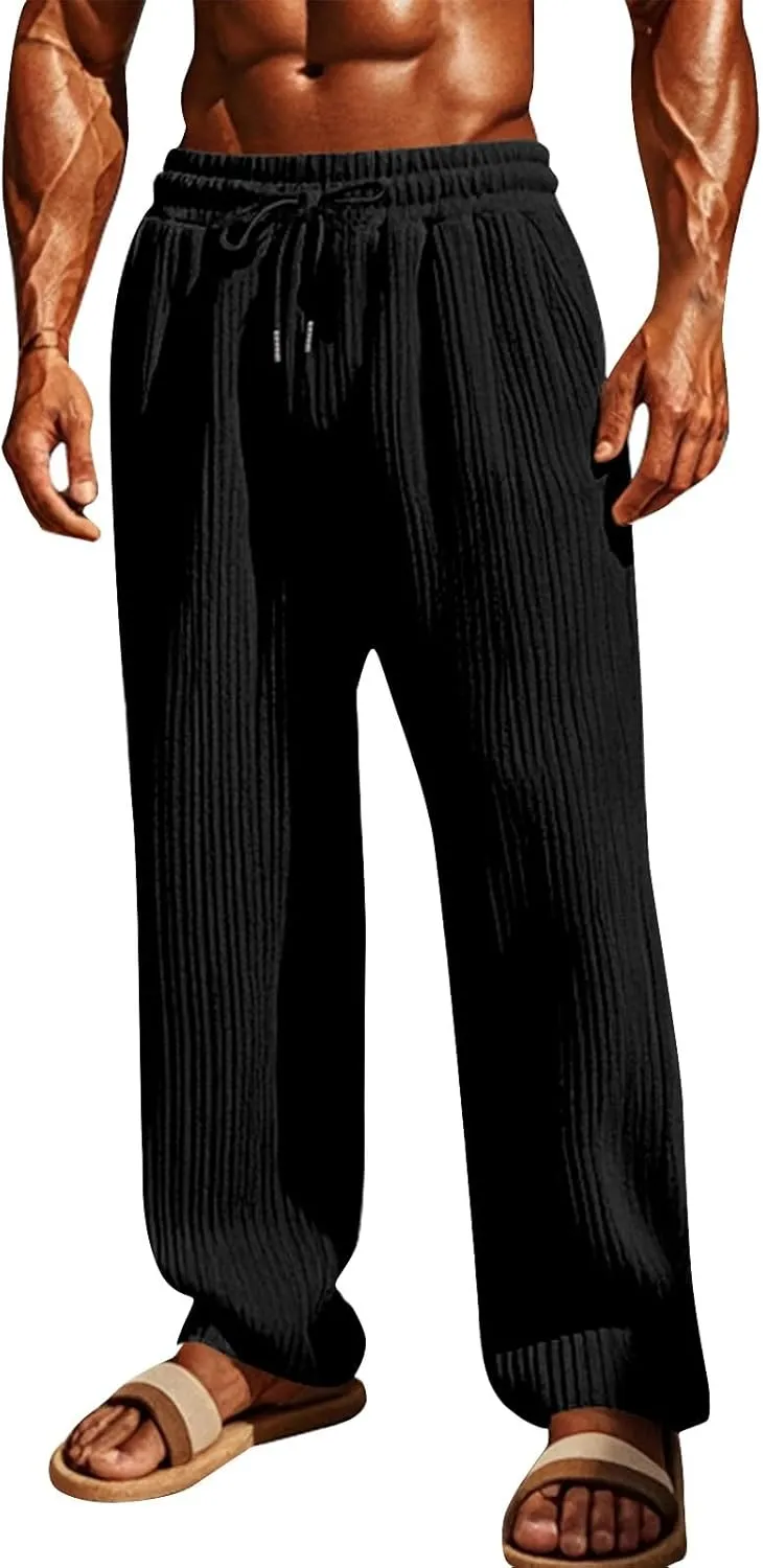 Joggers for Men Comfy Relaxed Fit Big and Tall Outdoor Baggy Casual Pants