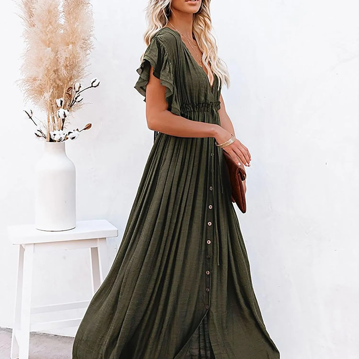 Kaftan Dresses for Women Plus Size Swimsuit Cover Up V Neck Caftan Beach Dress Loungewear