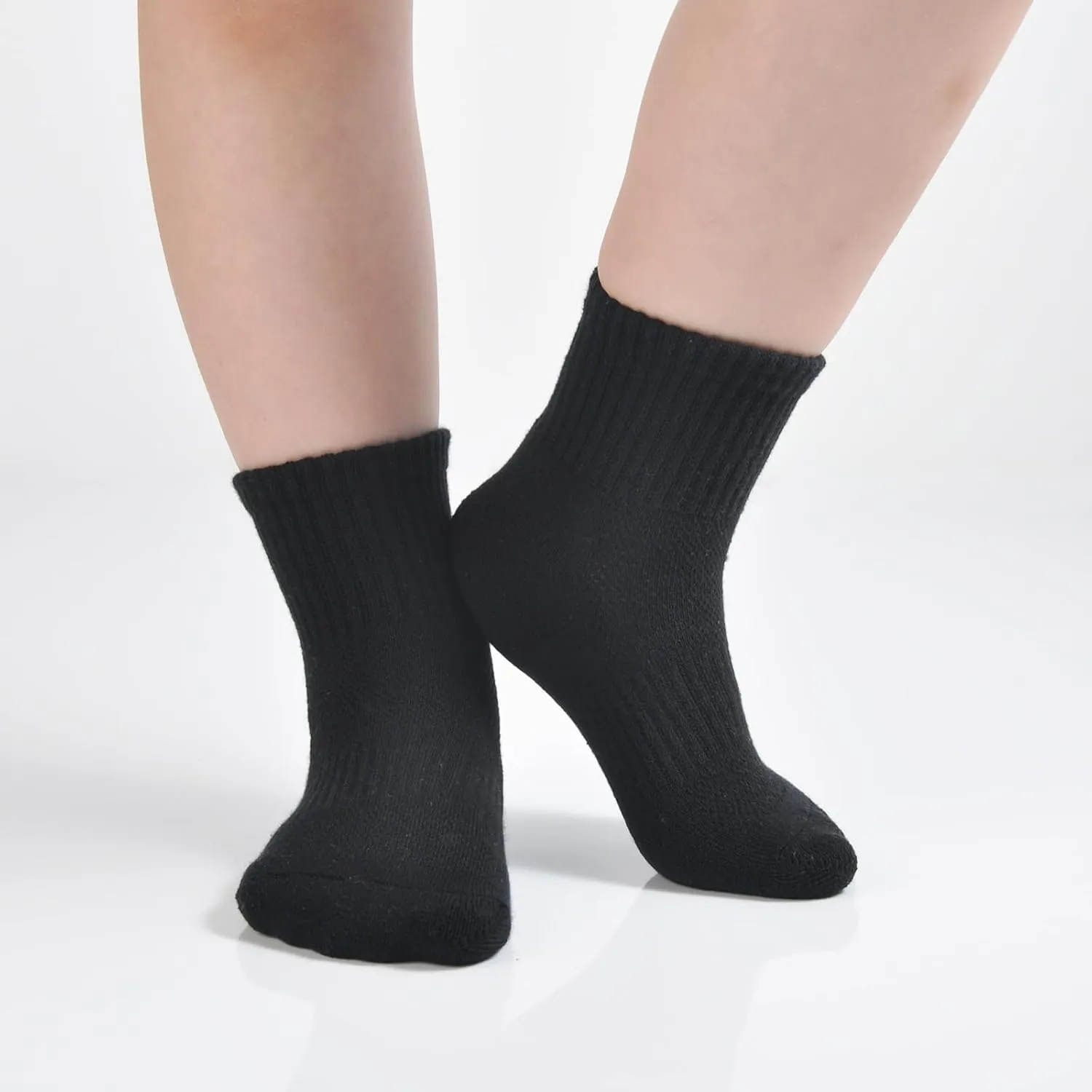 Kids Athletic Socks - Breathable Mesh Sports Socks for Boys & Girls, Youth 10 Pairs