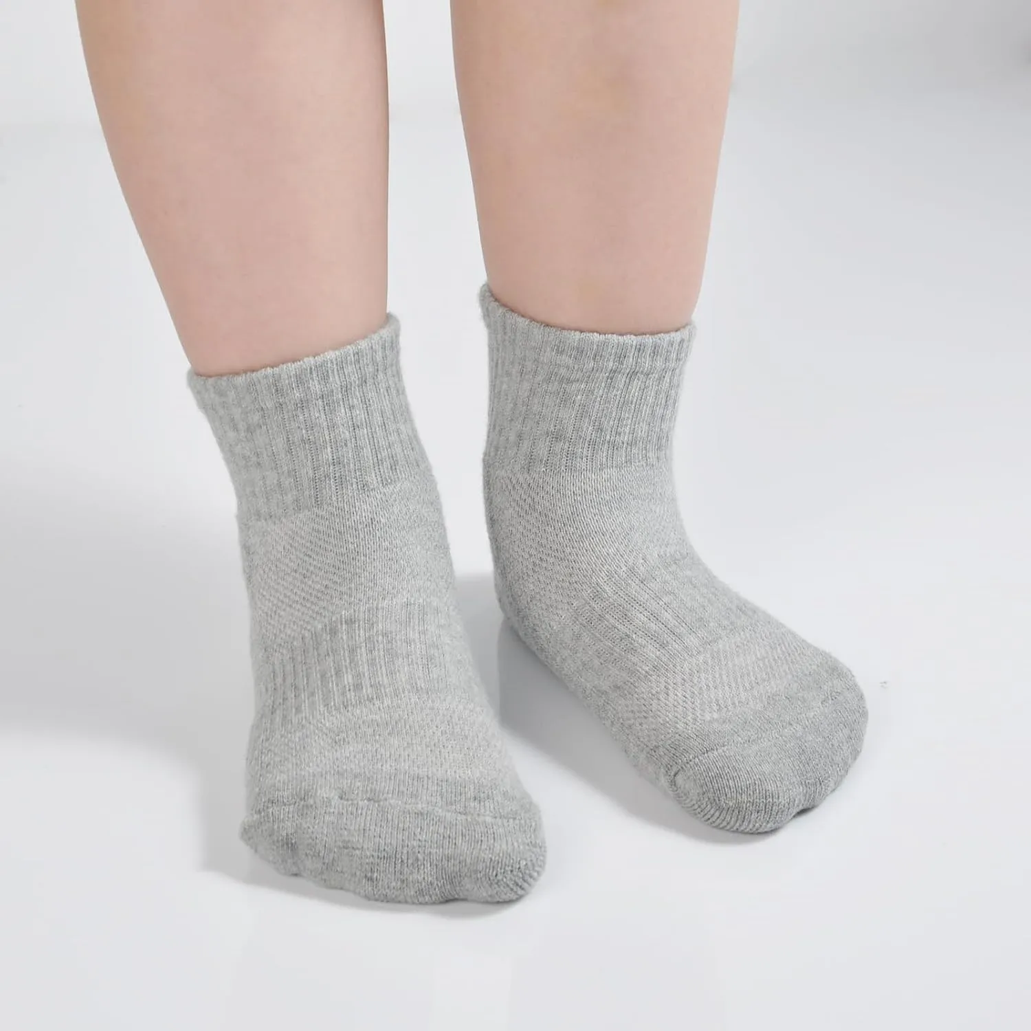 Kids Athletic Socks - Breathable Mesh Sports Socks for Boys & Girls, Youth 10 Pairs
