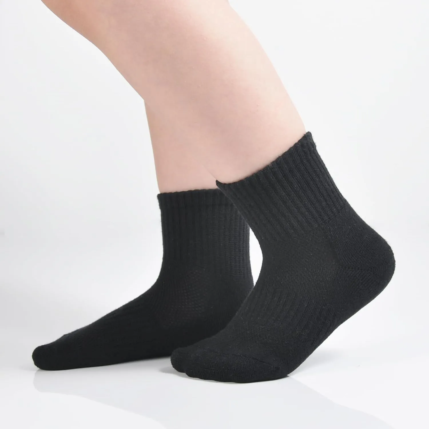 Kids Athletic Socks - Breathable Mesh Sports Socks for Boys & Girls, Youth 10 Pairs