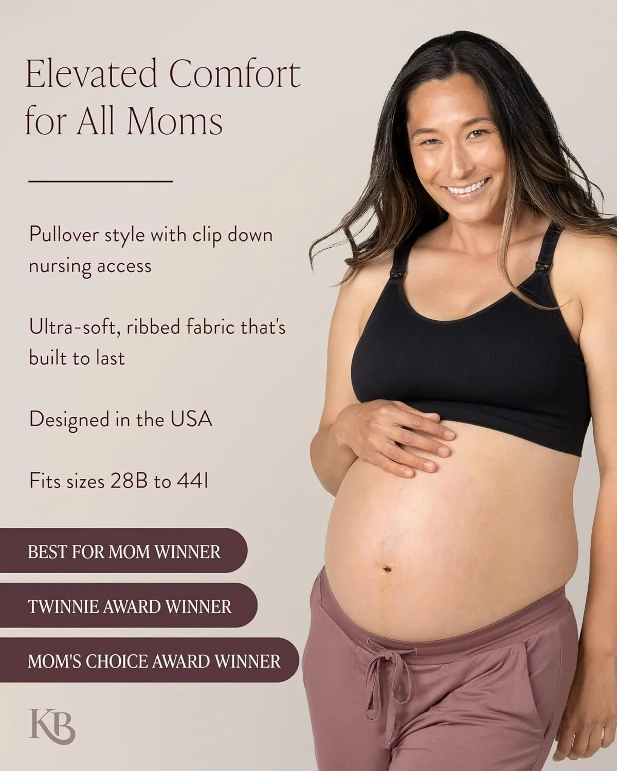 Kindred Bravely Mia Maternity & Nursing Lounge Bra for Breastfeeding and Pregnancy