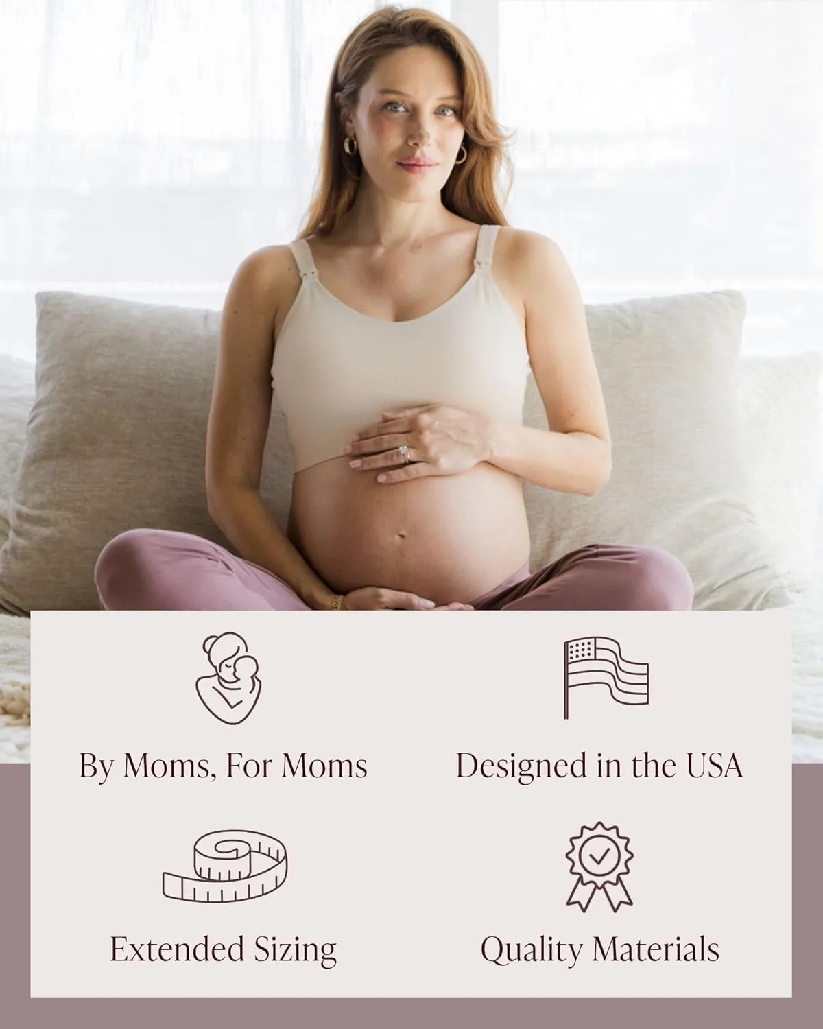Kindred Bravely Mia Maternity & Nursing Lounge Bra for Breastfeeding and Pregnancy