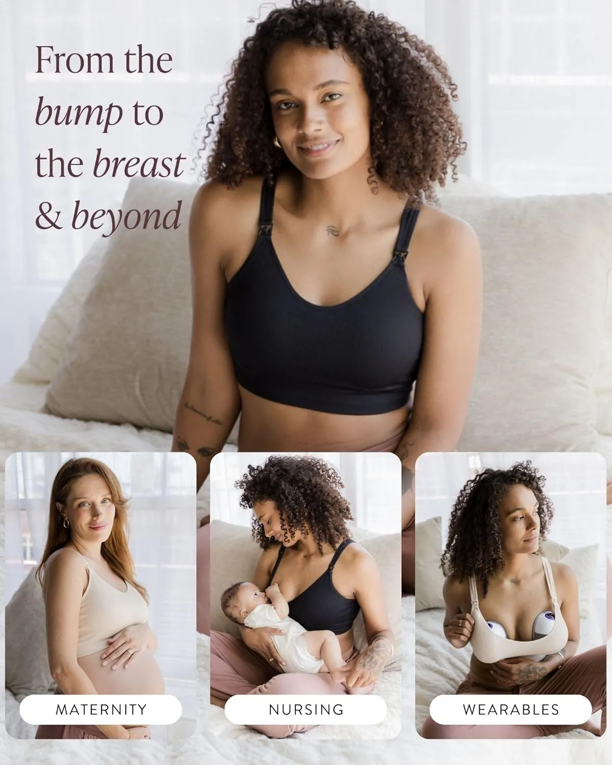 Kindred Bravely Mia Maternity & Nursing Lounge Bra for Breastfeeding and Pregnancy