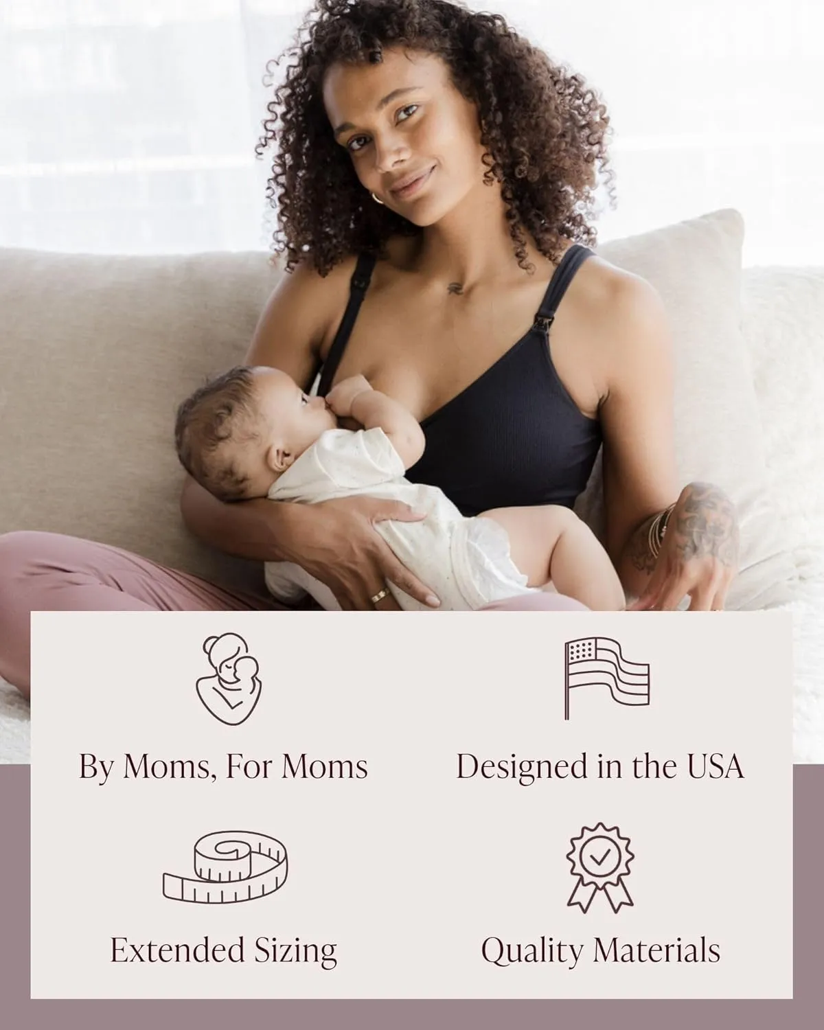 Kindred Bravely Mia Maternity & Nursing Lounge Bra for Breastfeeding and Pregnancy