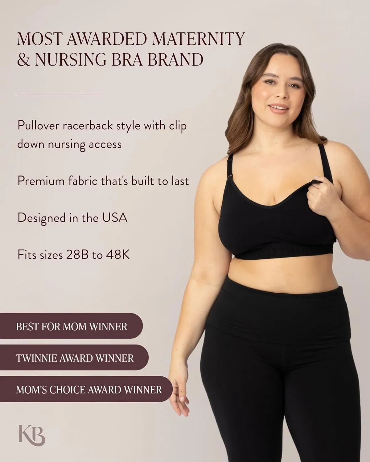 Kindred Bravely Sublime Nursing Sports Bra for Breastfeeding | Seamless Maternity Bras for Pregnancy