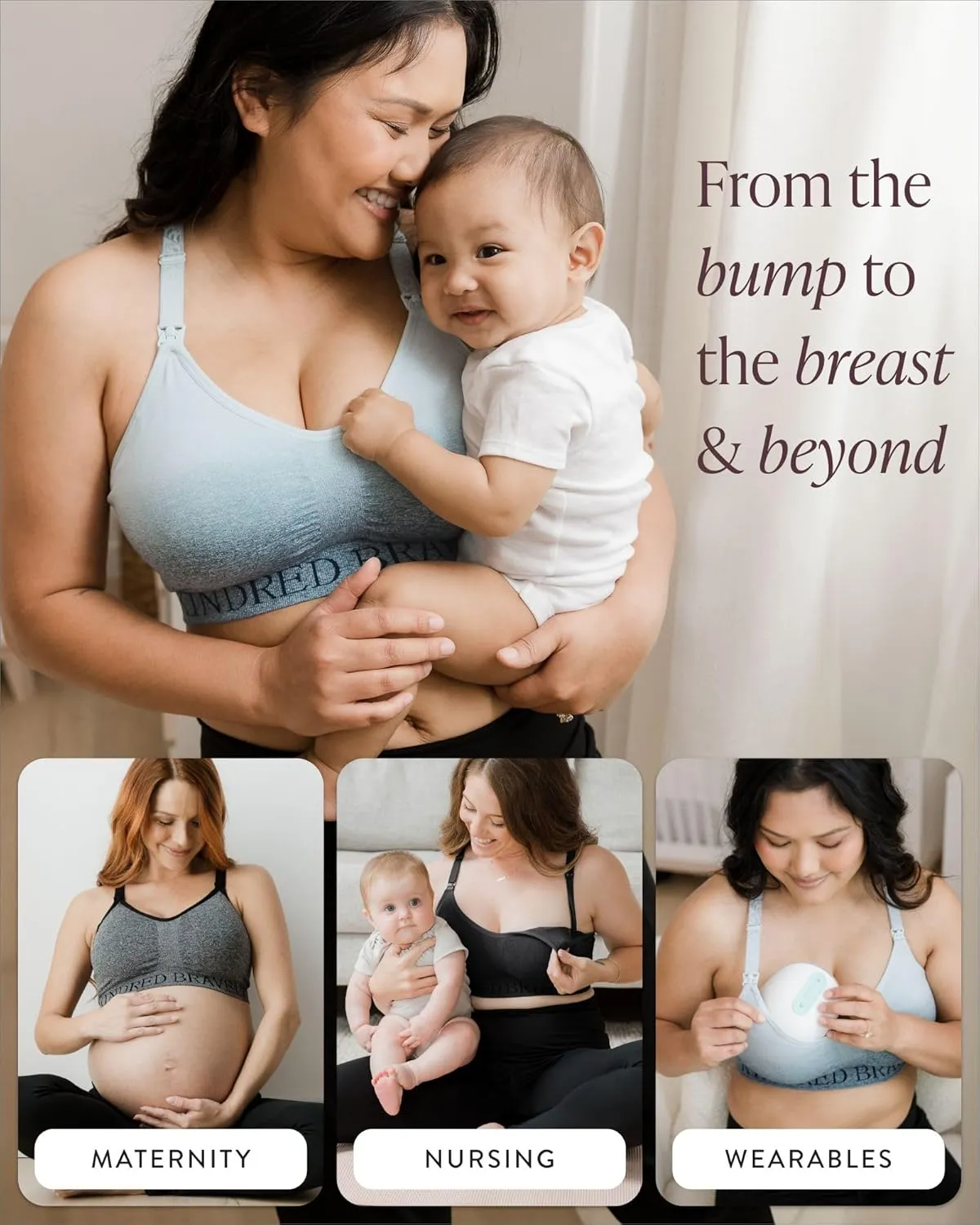 Kindred Bravely Sublime Nursing Sports Bra for Breastfeeding | Seamless Maternity Bras for Pregnancy