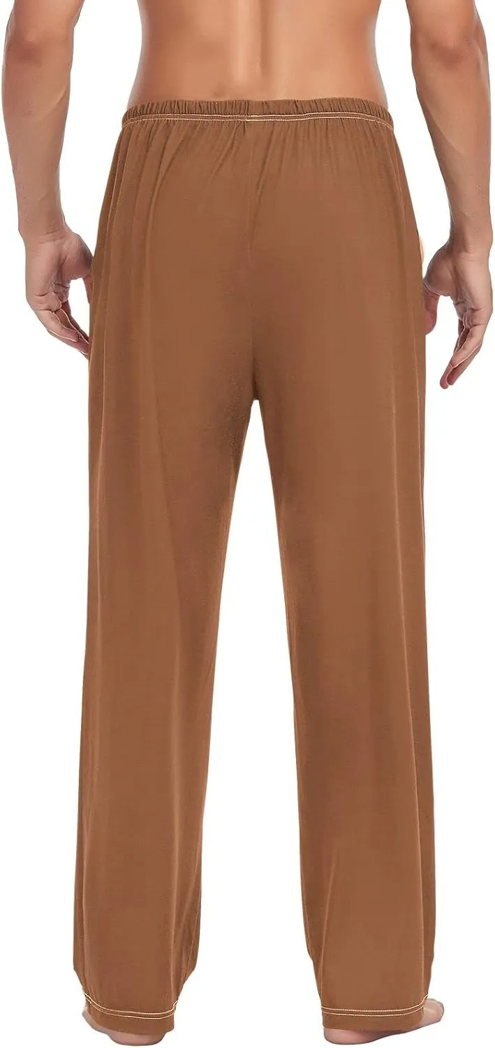 KLL Mens Sleepwear Pajama Pants Drawstring Lounge Pants Men Pajamas Bottoms with Pockets S-XXL