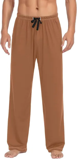 KLL Mens Sleepwear Pajama Pants Drawstring Lounge Pants Men Pajamas Bottoms with Pockets S-XXL