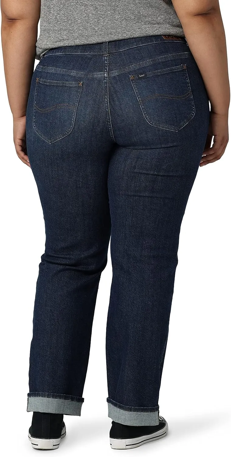 Lee Women's Plus Size Mid Rise Boyfriend Jean