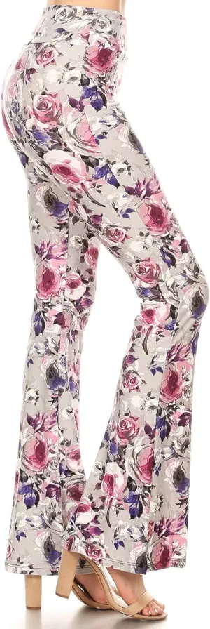 Leggings Depot Women's Ultra Soft Popular Printed Stylish Palazzo Pants BAT3