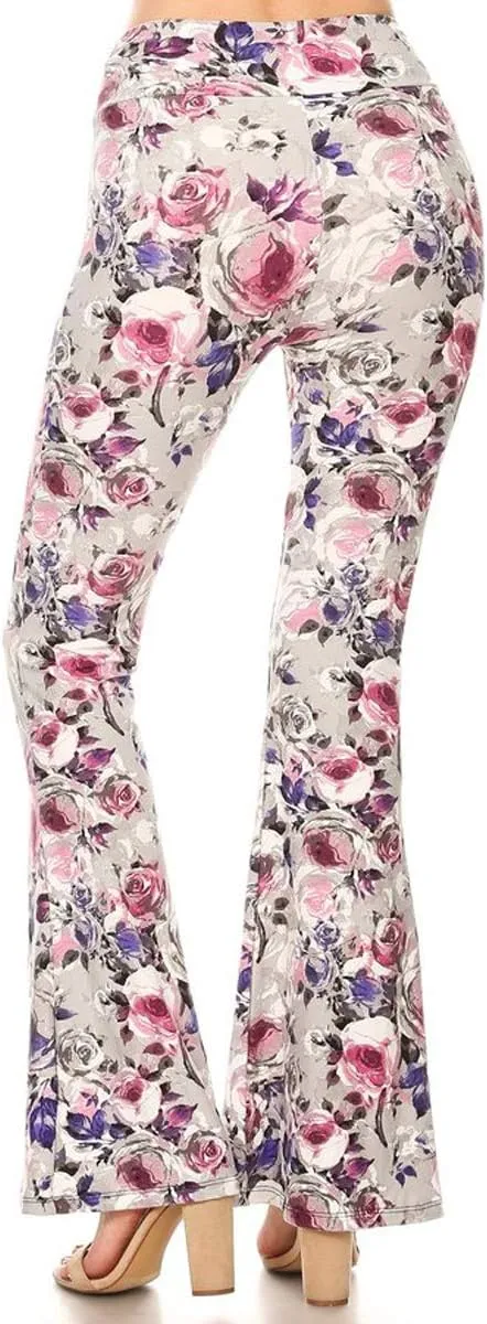 Leggings Depot Women's Ultra Soft Popular Printed Stylish Palazzo Pants BAT3
