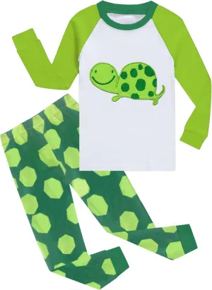Little Boys Pajamas Fire Truck Kids Train 2 Piece Pjs Dinosaur Sleepwear Toddler Boy Tractor Clothes Sets 2-7 Years