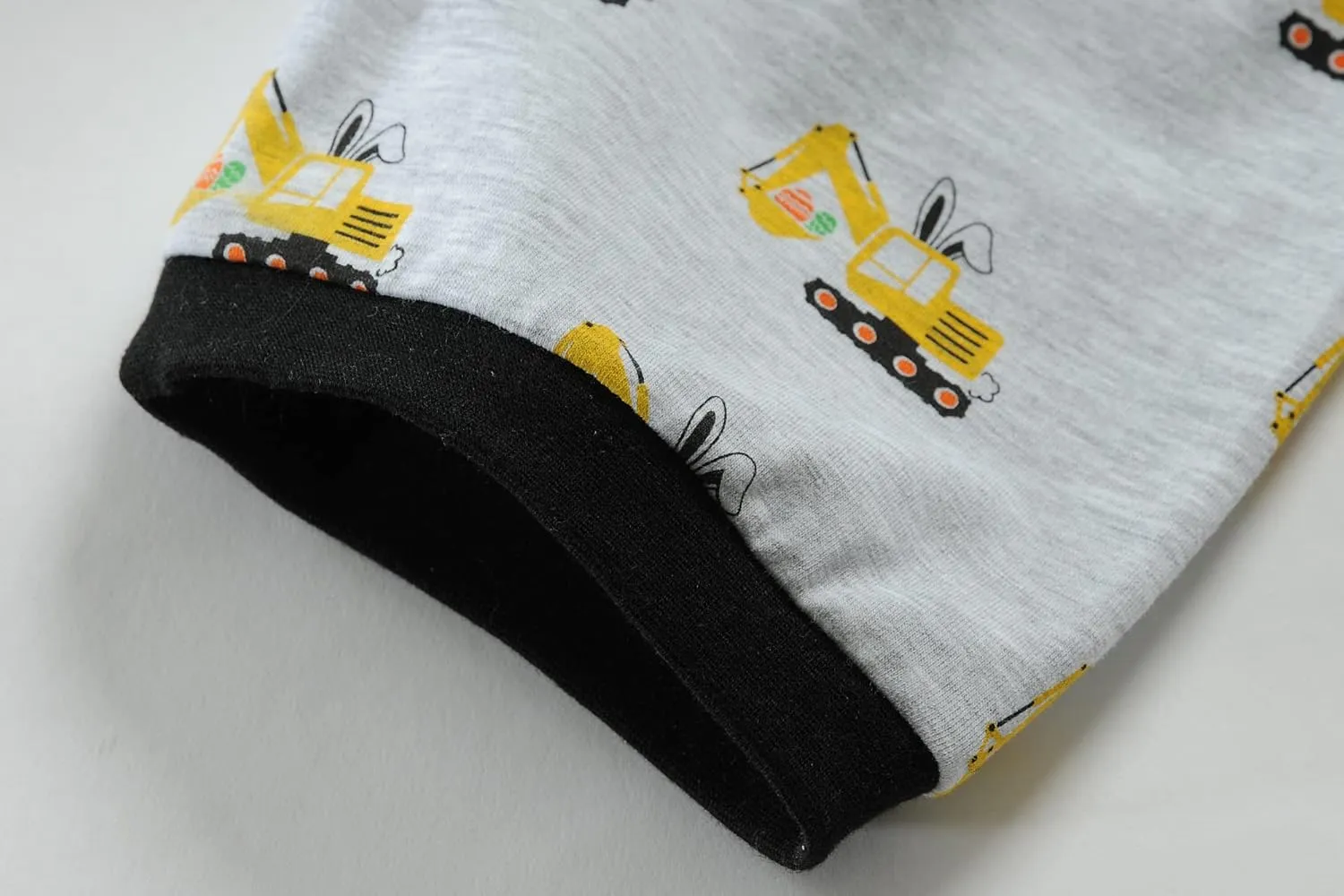 Little Hand Toddler Boys Pajamas Monster Truck Pjs Kids Dinosaur Short Sets Summer Sleepwear for Boy Jammies 2-7 Years