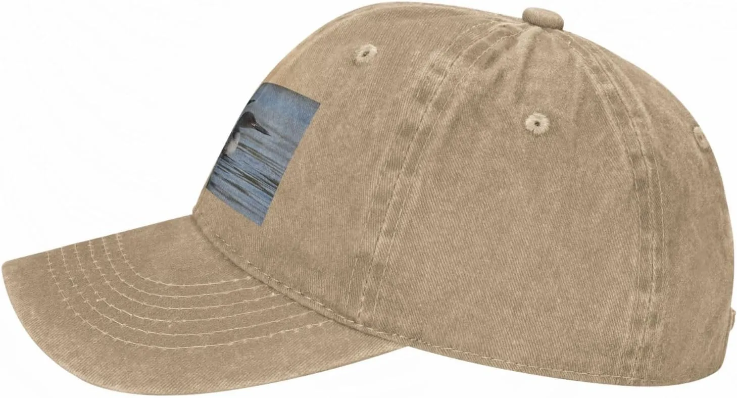 Loon Birds Unisex Baseball Cap Breathable Cotton Trucker Hat Classic Denim Dad Hat Summer Sun Hat