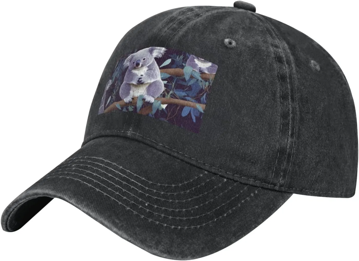 Lovely Koala Unisex Baseball Cap Breathable Cotton Trucker Hat Classic Denim Dad Hat Summer Sun Hat