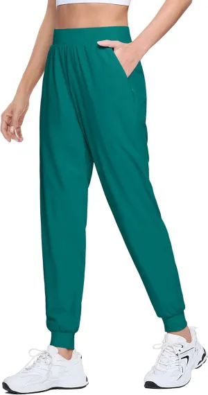 MAGCOMSEN Joggers for Women High Waisted Golf Pants Lightweight Hiking Pants Quick Dry Workout Running Athletic Joggers