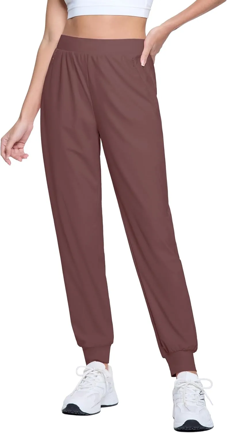 MAGCOMSEN Joggers for Women High Waisted Golf Pants Lightweight Hiking Pants Quick Dry Workout Running Athletic Joggers