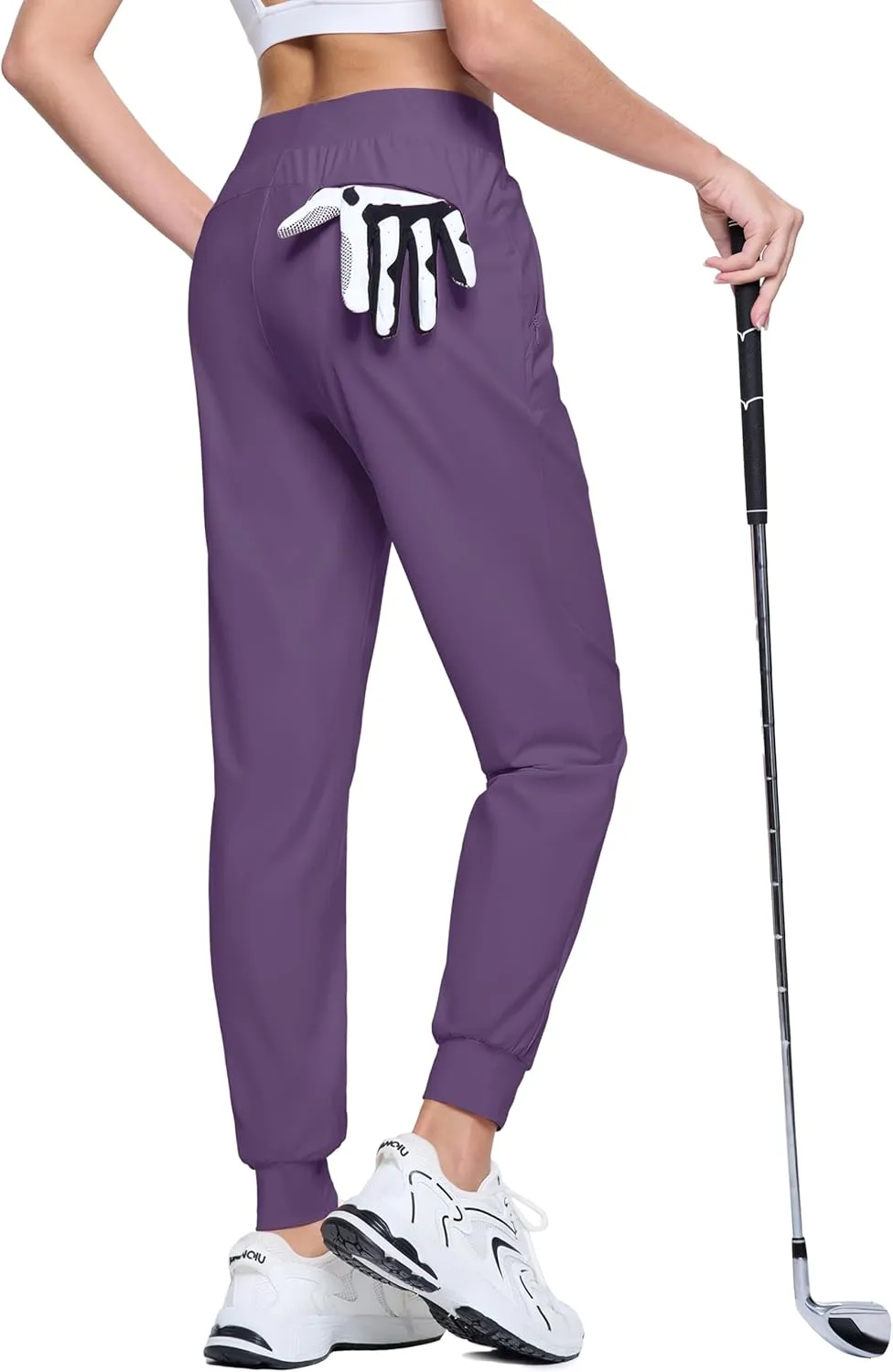 MAGCOMSEN Joggers for Women High Waisted Golf Pants Lightweight Hiking Pants Quick Dry Workout Running Athletic Joggers