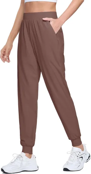 MAGCOMSEN Joggers for Women High Waisted Golf Pants Lightweight Hiking Pants Quick Dry Workout Running Athletic Joggers