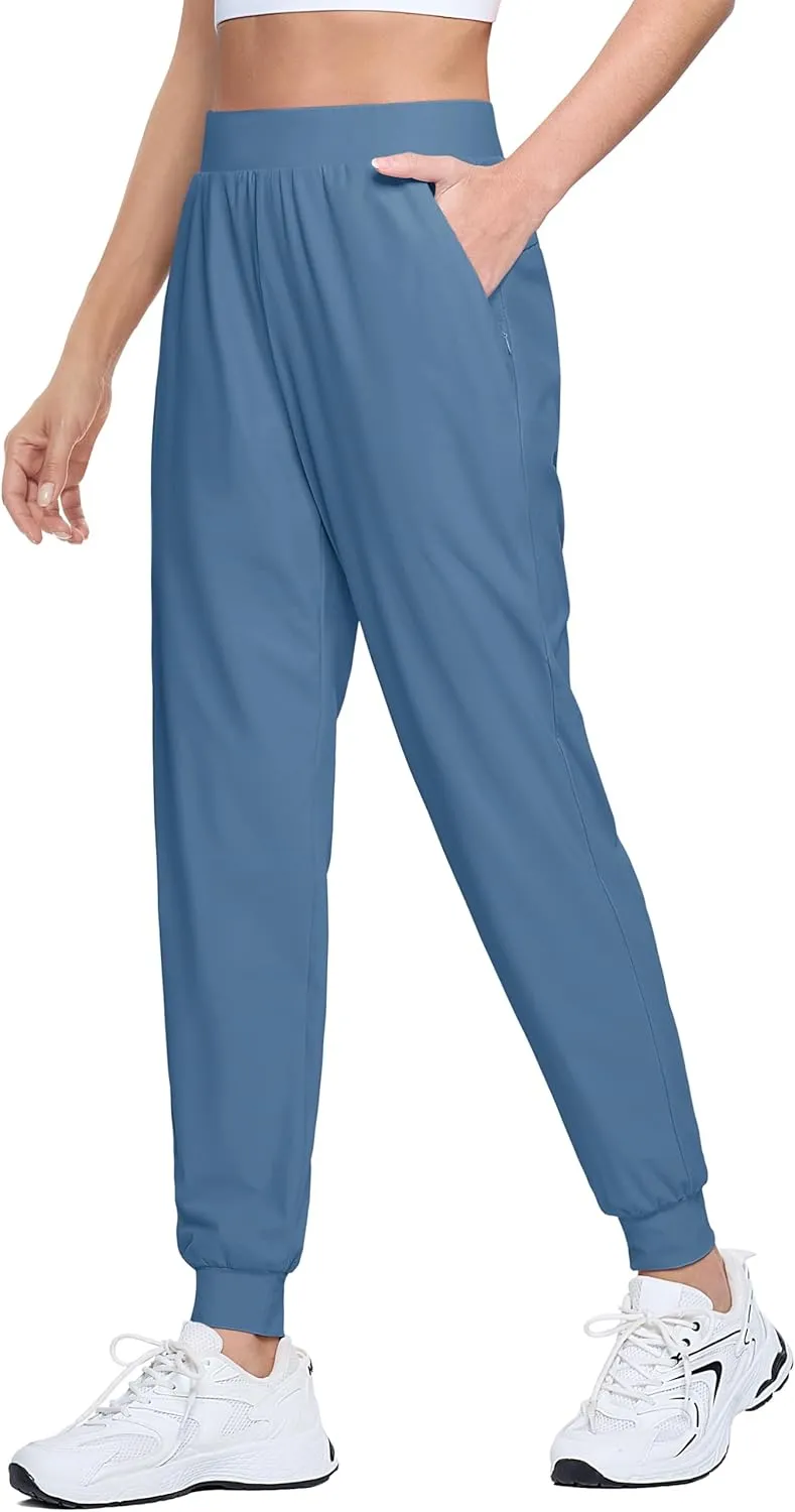 MAGCOMSEN Joggers for Women High Waisted Golf Pants Lightweight Hiking Pants Quick Dry Workout Running Athletic Joggers