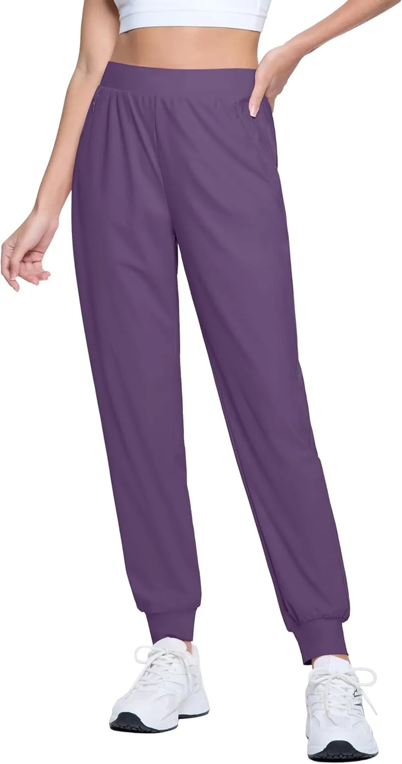 MAGCOMSEN Joggers for Women High Waisted Golf Pants Lightweight Hiking Pants Quick Dry Workout Running Athletic Joggers