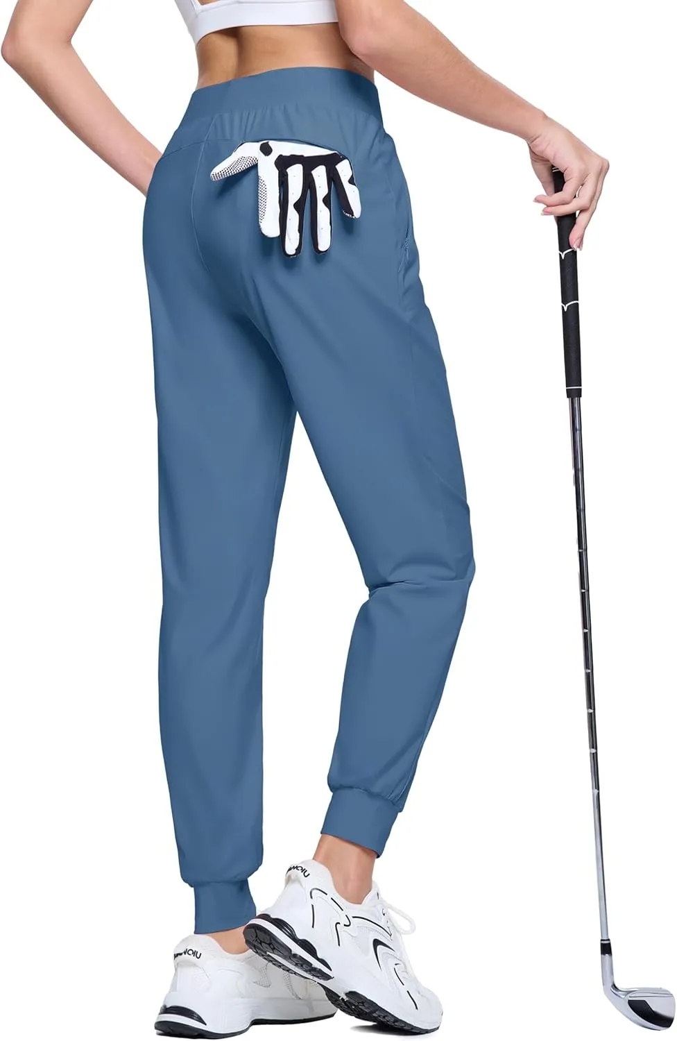 MAGCOMSEN Joggers for Women High Waisted Golf Pants Lightweight Hiking Pants Quick Dry Workout Running Athletic Joggers