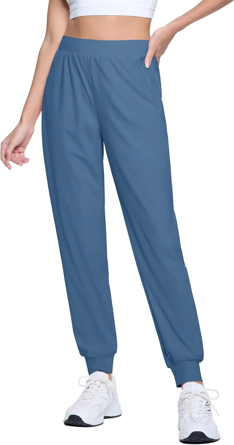 MAGCOMSEN Joggers for Women High Waisted Golf Pants Lightweight Hiking Pants Quick Dry Workout Running Athletic Joggers