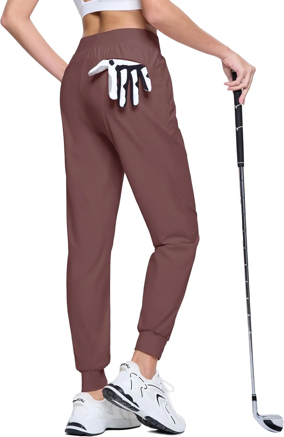 MAGCOMSEN Joggers for Women High Waisted Golf Pants Lightweight Hiking Pants Quick Dry Workout Running Athletic Joggers