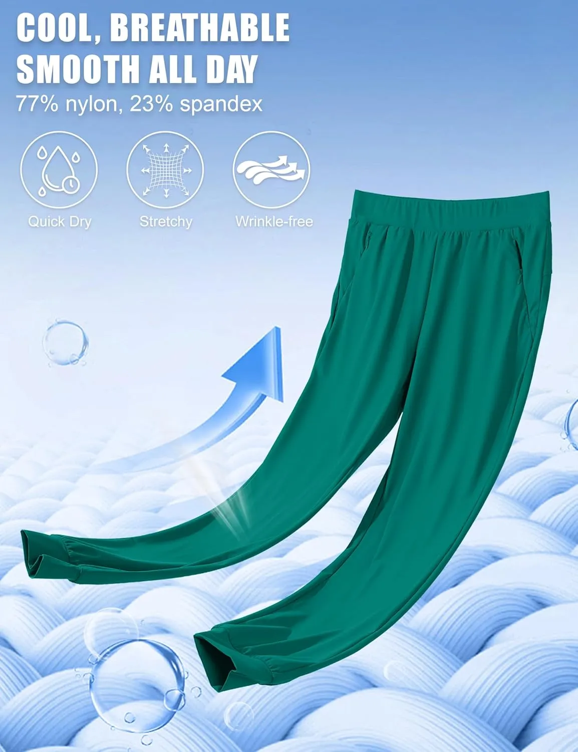MAGCOMSEN Joggers for Women High Waisted Golf Pants Lightweight Hiking Pants Quick Dry Workout Running Athletic Joggers