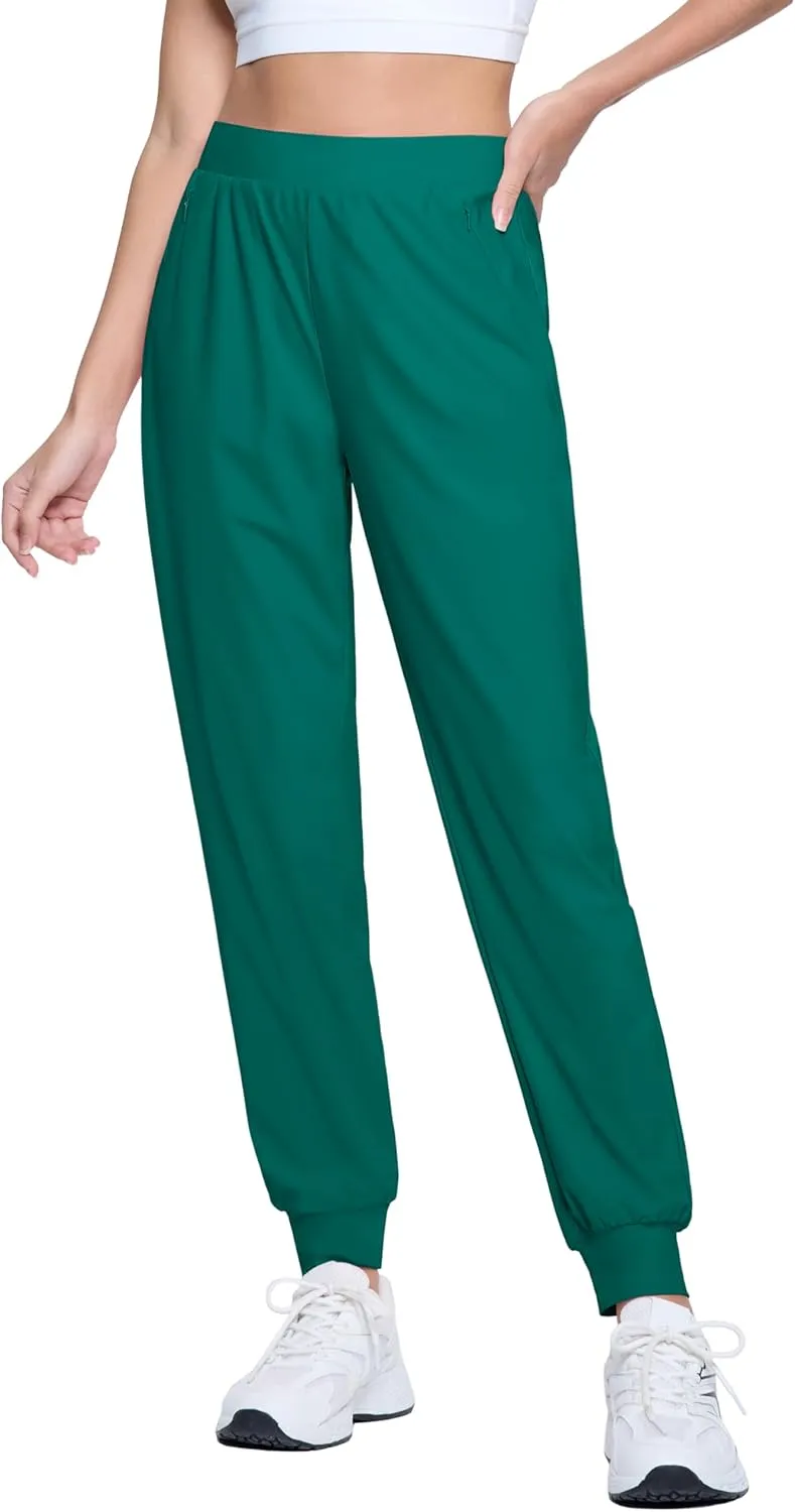 MAGCOMSEN Joggers for Women High Waisted Golf Pants Lightweight Hiking Pants Quick Dry Workout Running Athletic Joggers