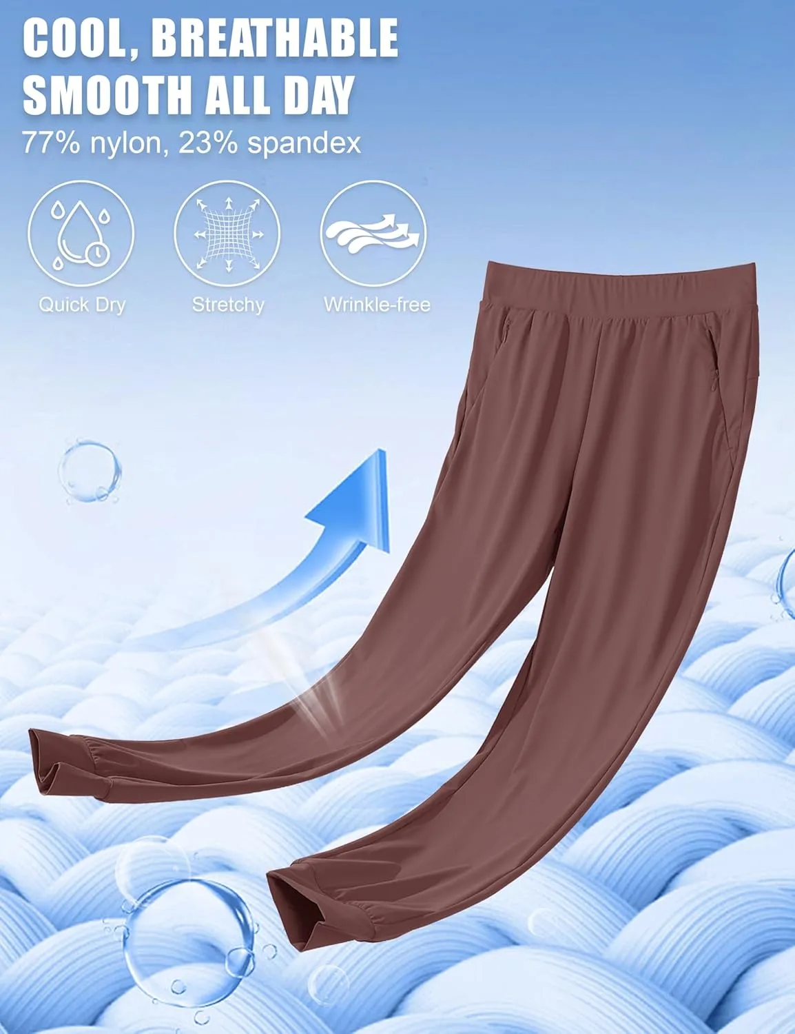 MAGCOMSEN Joggers for Women High Waisted Golf Pants Lightweight Hiking Pants Quick Dry Workout Running Athletic Joggers
