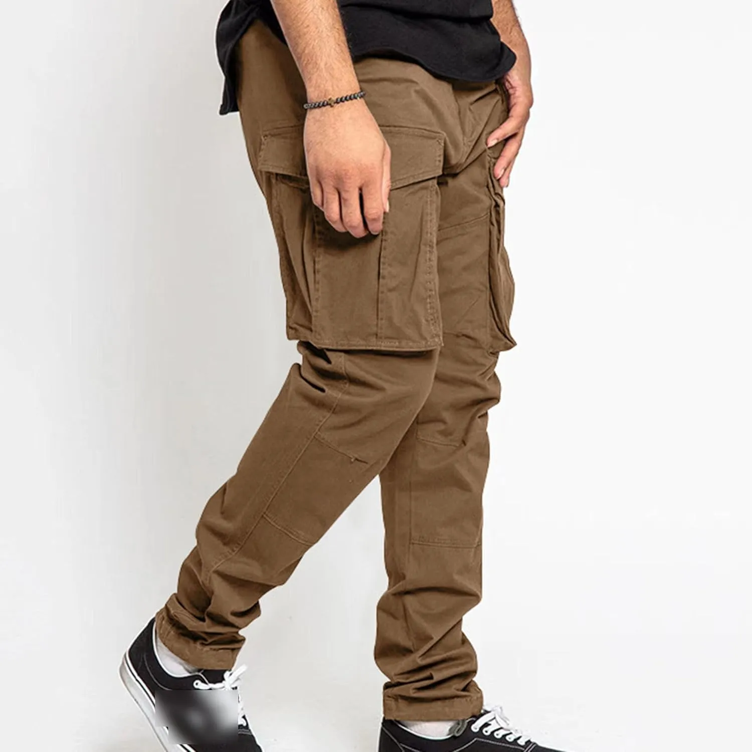 Maiyifu-GJ Men's Lightweight Hiking Cargo Pants Multi Pockets Athletic Joggers Trousers Casual Quick Drying Sweatpants