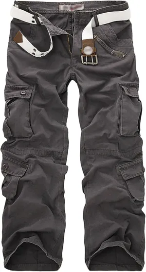 Maiyifu-GJ Men's Military Cargo Pants Multi-Pockets Camouflage Cargo Pants Lightweight Casual Athletic Hiking Trousers