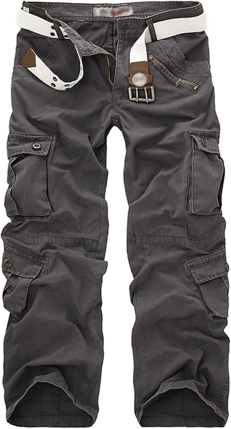 Maiyifu-GJ Men's Military Cargo Pants Multi-Pockets Camouflage Cargo Pants Lightweight Casual Athletic Hiking Trousers