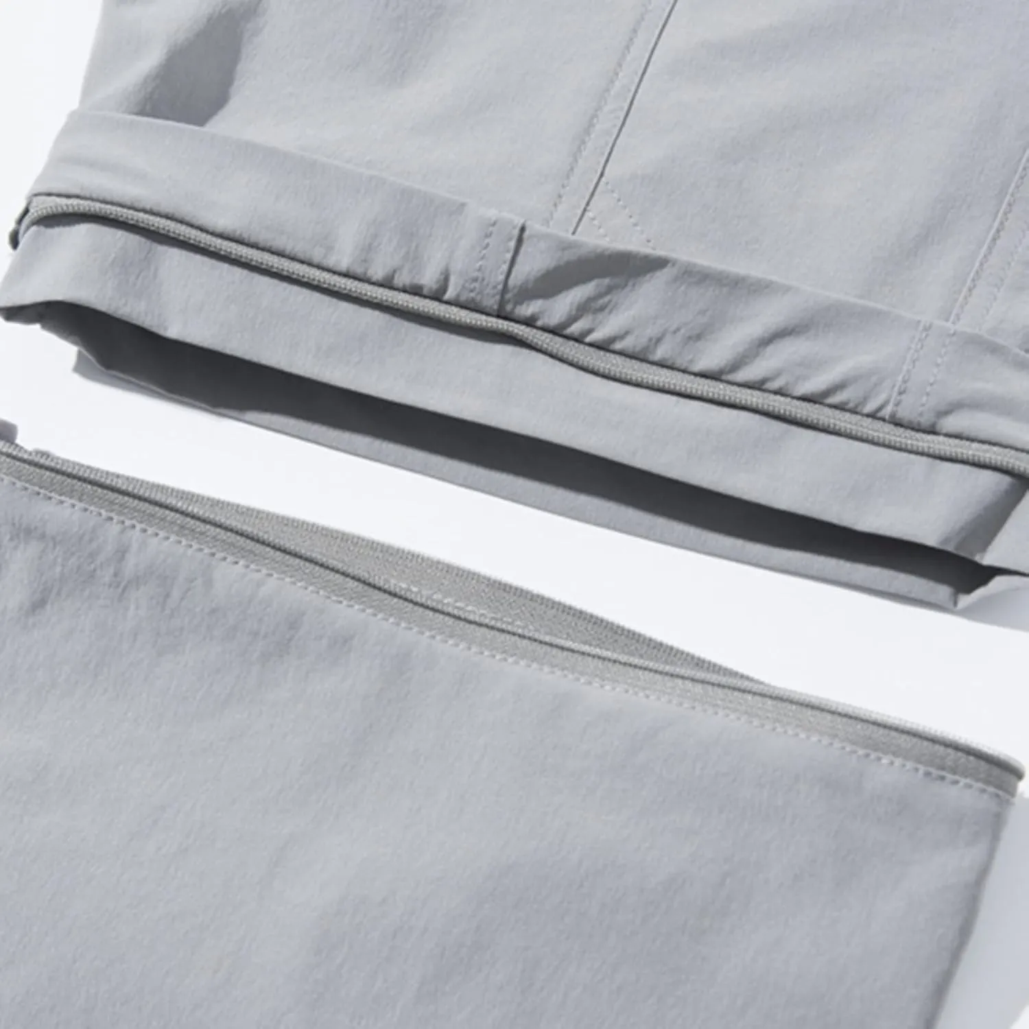 Men Cargo Pants Regular Fit Solid Quick Dry Zip Off Straight Legs Casual Multi Pockets Work Utility Loose Trouser