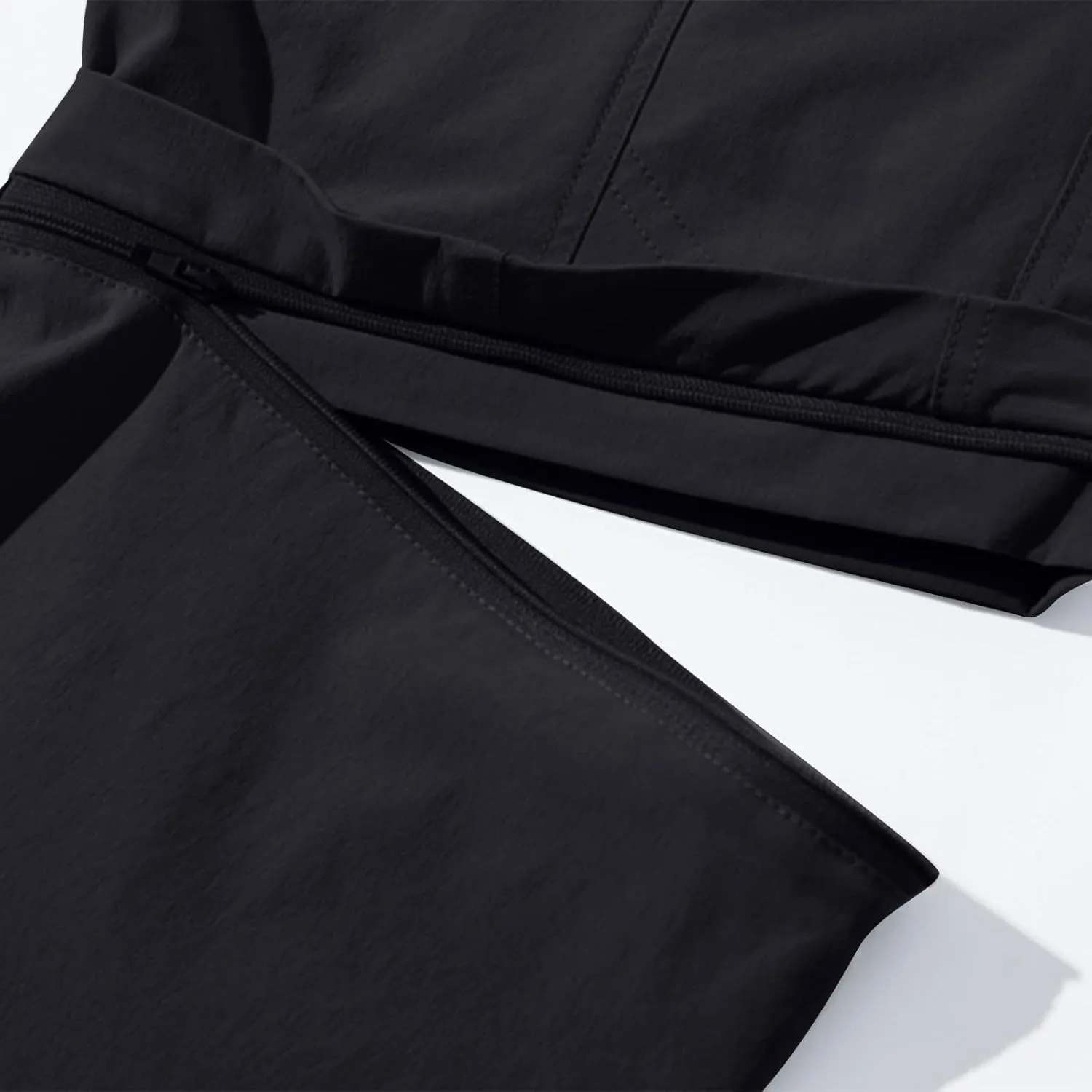 Men Cargo Pants Regular Fit Solid Quick Dry Zip Off Straight Legs Casual Multi Pockets Work Utility Loose Trouser